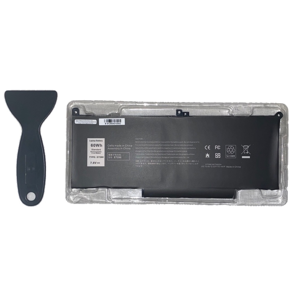 60Wh 7.6V E7280 F3YGT Replacement Li-Ion Laptop Battery for Dell Latitude